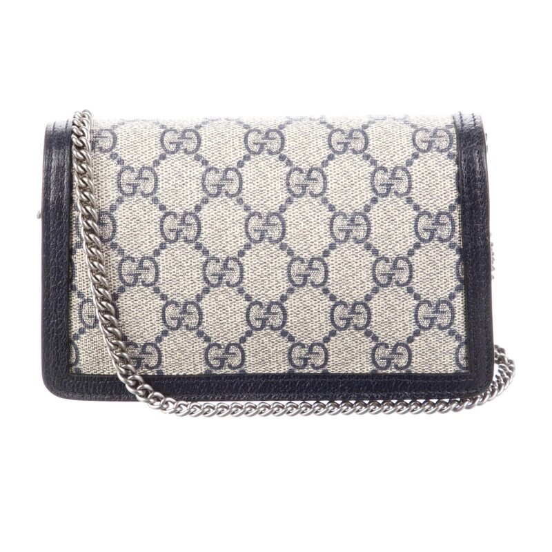GUCCI GUCCI SUPER MINI DIONYSUS GG SUPREME NAVY BLUE BAG