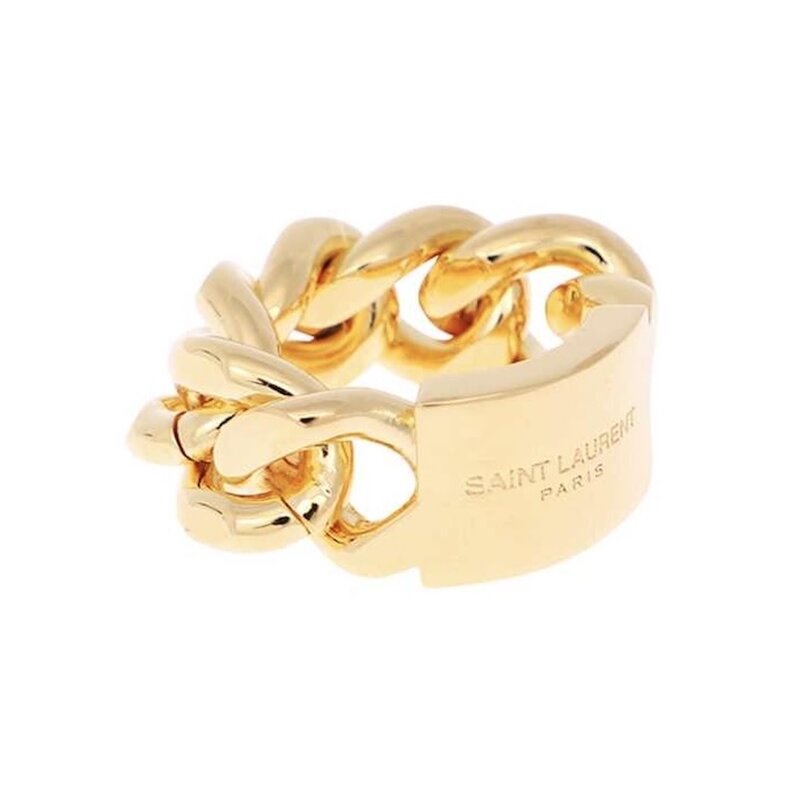 SAINT LAURENT BAGUE CHAINE GOLD CHAIN RING 701306