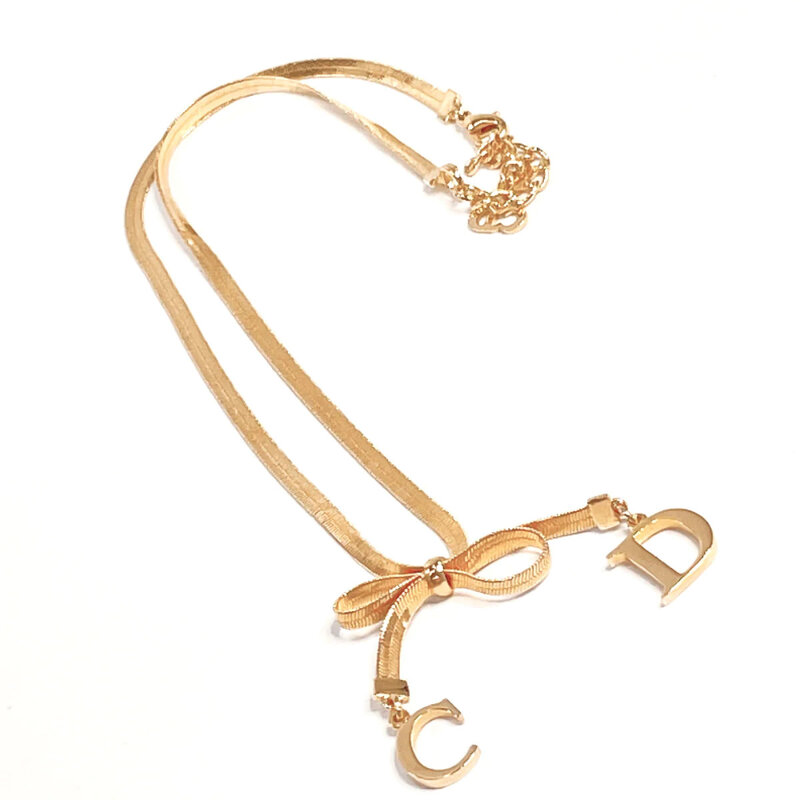 Christian dior 2025 bow choker necklace