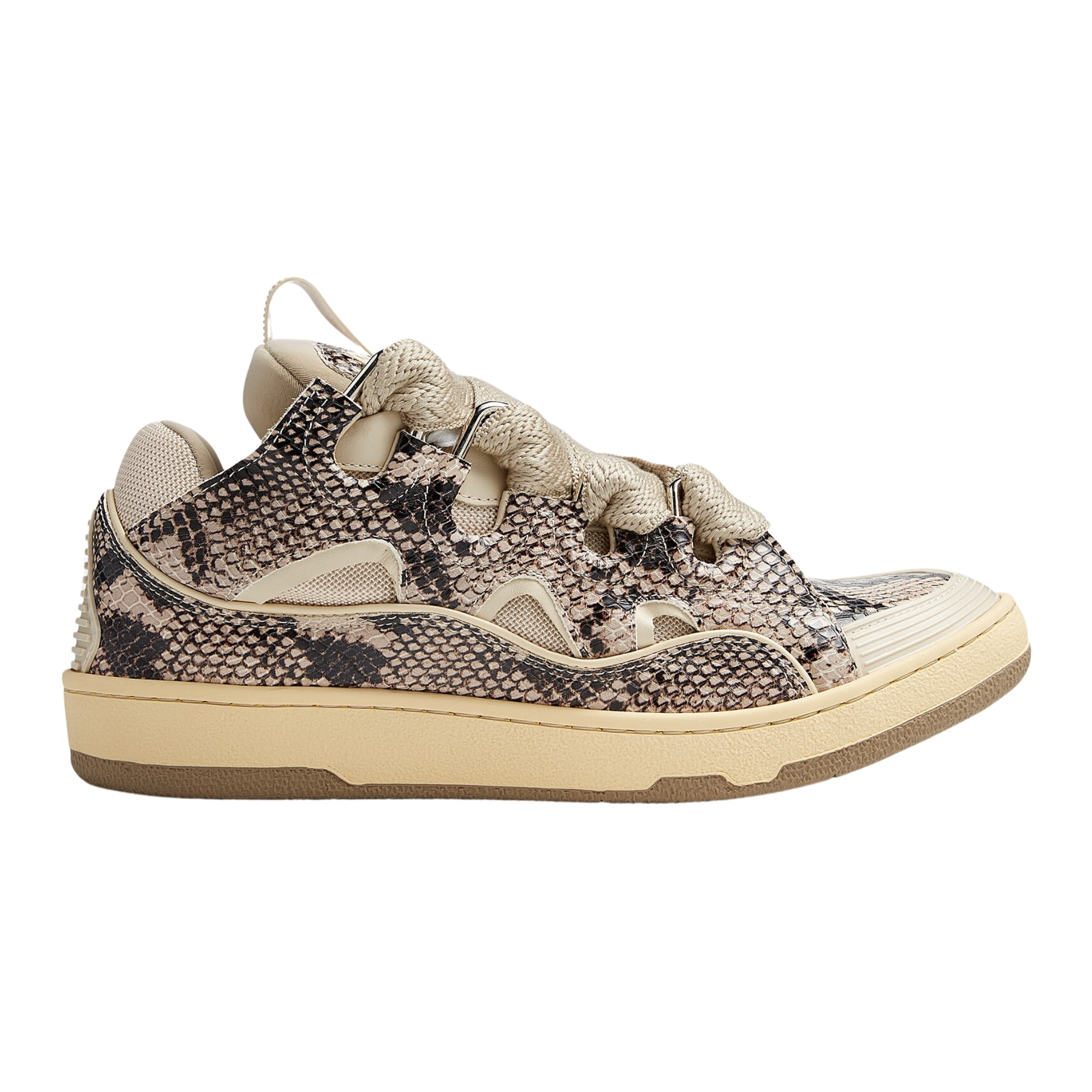 LANVIN PYTHON PATTERN CURB MEN SNEAKERS