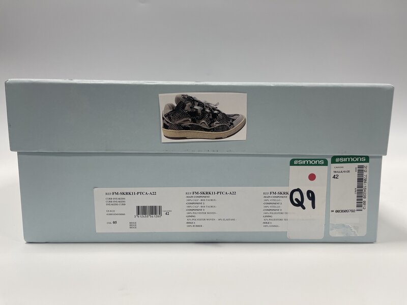 LANVIN LANVIN PYTHON PATTERN CURB MEN SNEAKERS