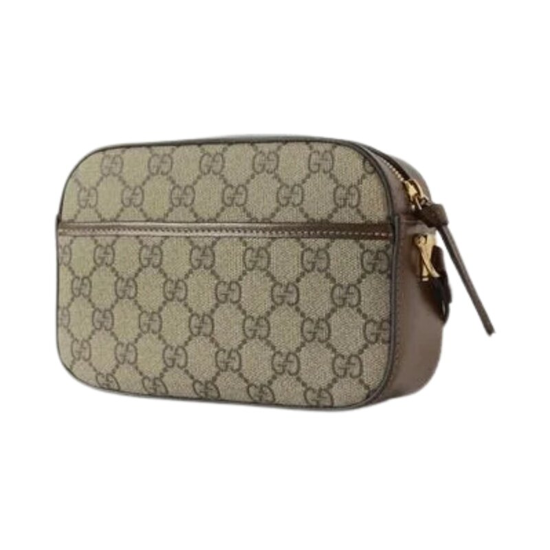 GUCCI GUCCI SMALL EBONY CANVAS HORSEBIT 1955 SHOULDER BAG