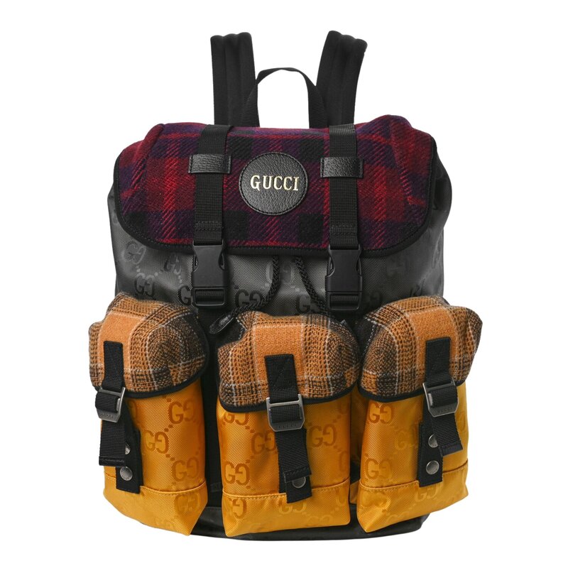 GUCCI MONOGRAM PLAID MULTICOLOR OFF THE GRID UTILITY BACKPACK