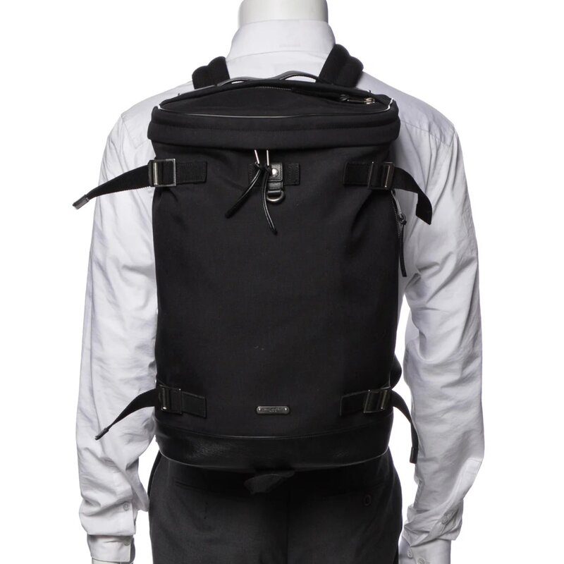 SAINT LAURENT BLACK CANVAS RIVINGTON RACE BACKPACK