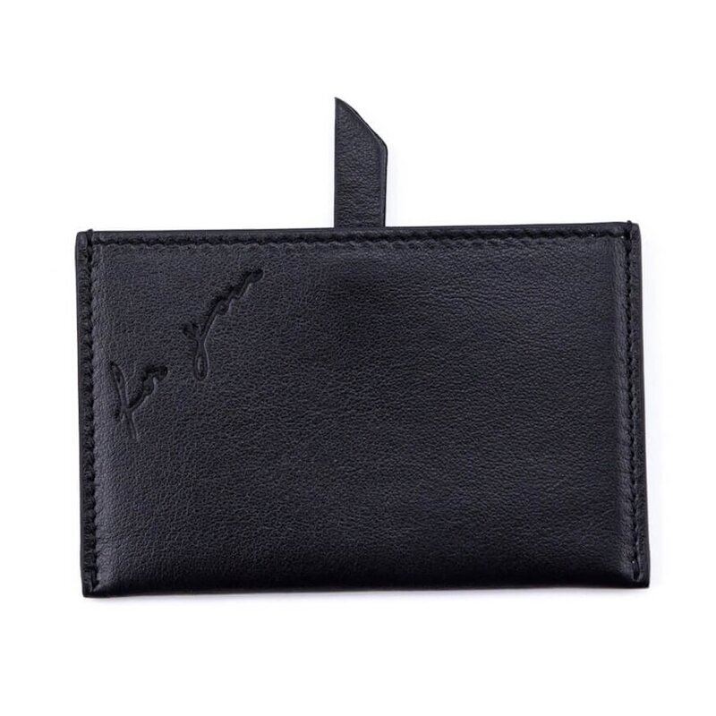 MIRROR BLACK LEATHER FOR YOU CARD HOLDER CRTBLNCHSHP