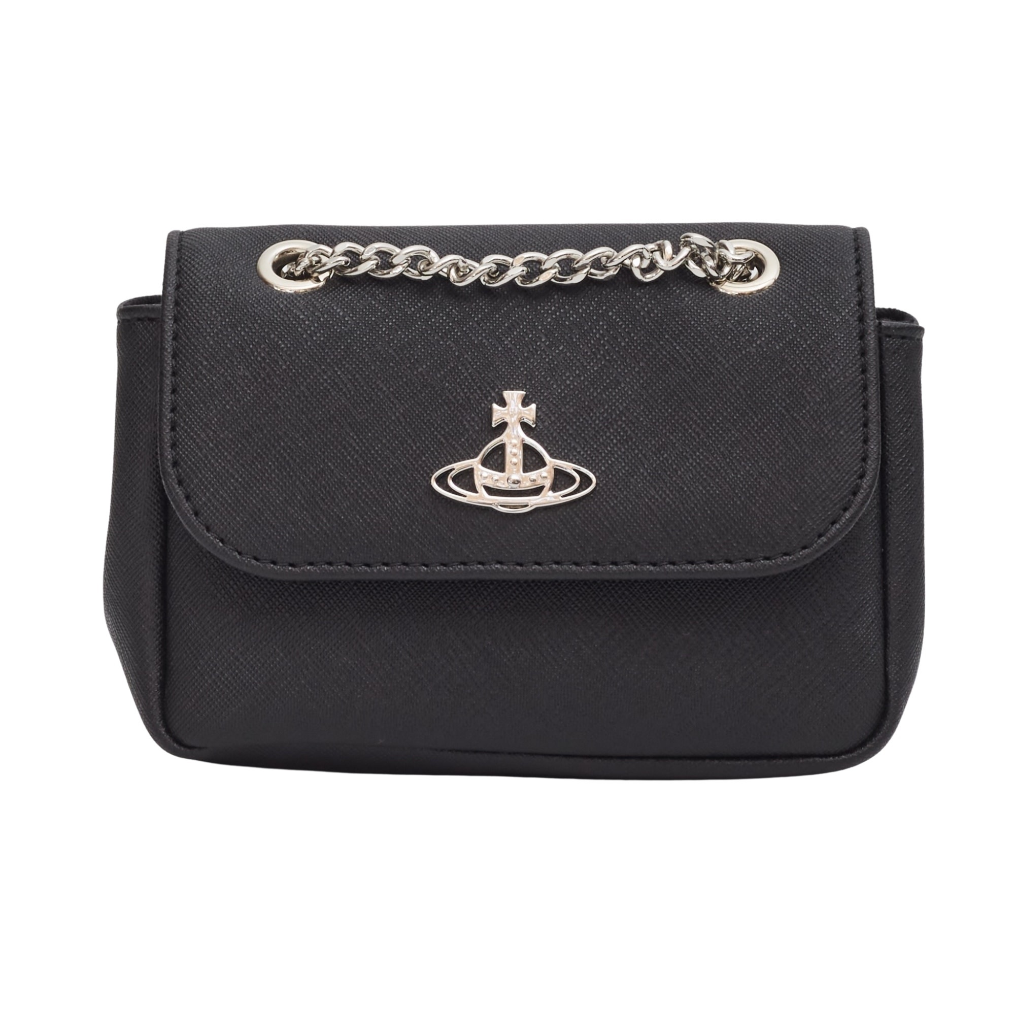 VIVIENNE WESTWOOD FLAP BAG WITH CHAIN DERBY PURSE SMALL