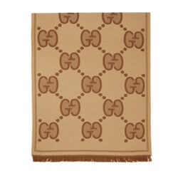 GUCCI GUCCI MONOGRAM GG LADY NEST LUX SCARF TAN