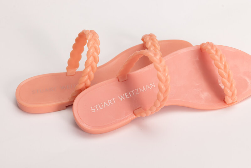 STUART WEITZMAN STUART WEITZMAN SAWYER JELLY SANDAL APRICOT (EU 38.5)