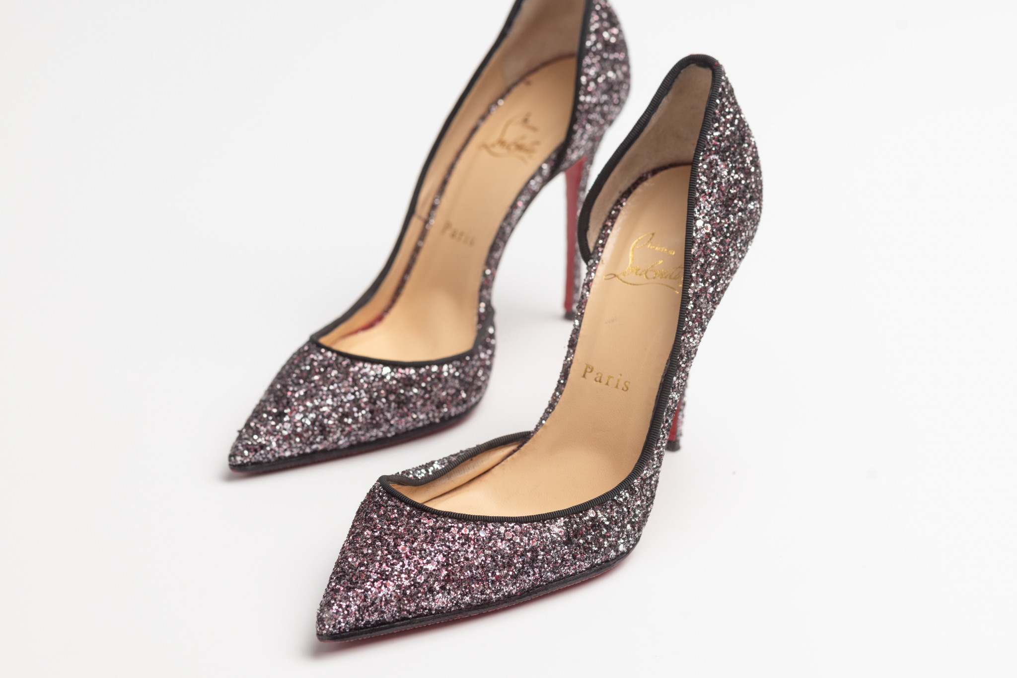 BLACK GLITTER IRIZA HEELS EU 39