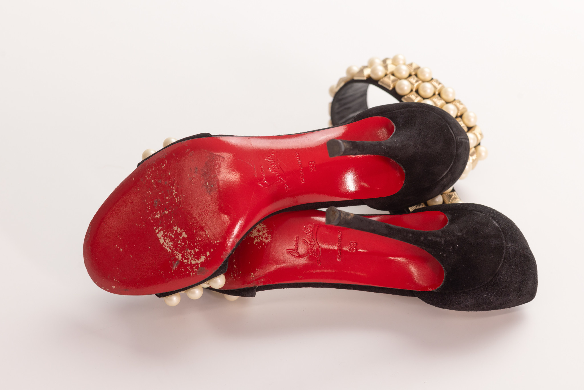 Louboutin pearl shoes deals