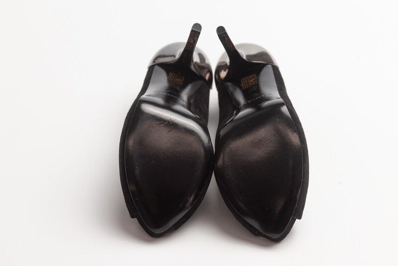 MARCIANO MARCIANO SUEDE BLACK WITH SILVER HEELS (EU 35.5)