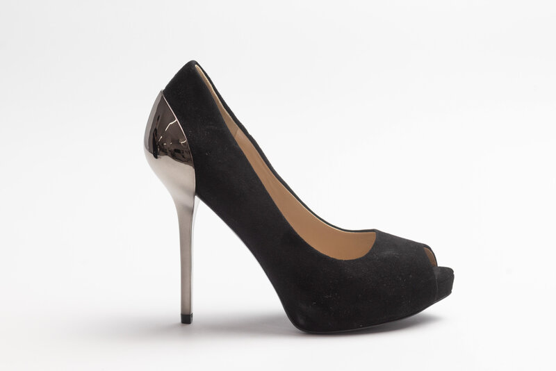 MARCIANO MARCIANO SUEDE BLACK WITH SILVER HEELS (EU 35.5)