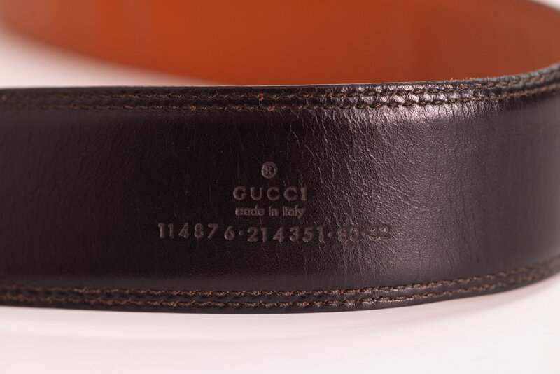 GUCCI CARAMEL BROWN LEATHER BLONDIE INTERLOCKING GG BELT (80/32)