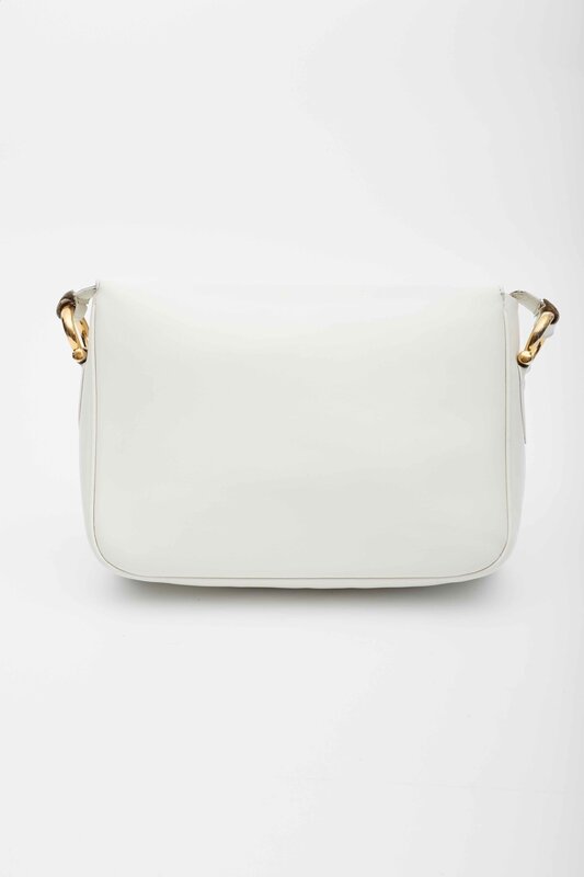 VINTAGE WHITE LEATHER SHOULDER BAG CRTBLNCHSHP