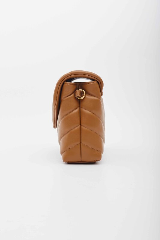 CALFSKIN TAN TOY LOULOU BAG GOLD HARDWARE CRTBLNCHSHP