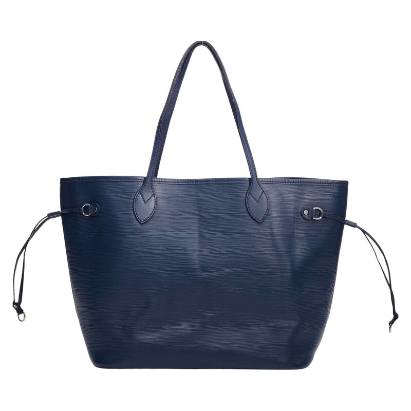 LOUIS VUITTON BLUE MARINE EPI LEATHER NEVERFULL MM TOTE BAG