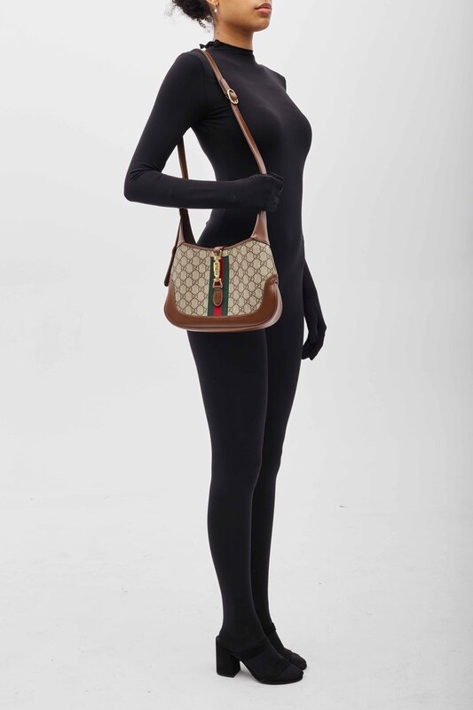 GUCCI GUCCI SUPREME CANVAS JACKIE 1961 SMALL SHOULDER BAG