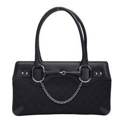 GUCCI GUCCI MONOGRAM CANVAS HORSEBIT TOTE BAG