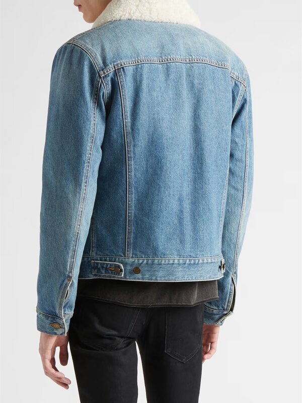 Jason Ritter Raising Dion Pat Shearling Denim Jacket - Films Jackets