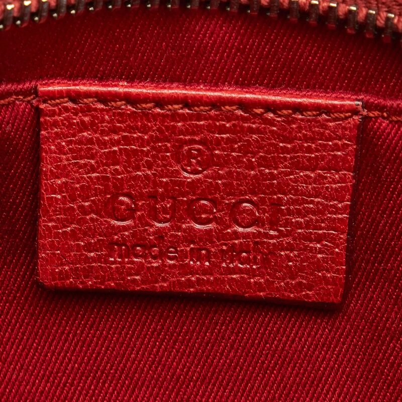 GUCCI GUCCI GG MONOGRAM RED CANVAS MINI BOSTON BAG