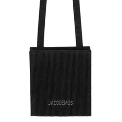 JACQUEMUS JACQUEMUS BLACK SUEDE LE GADJO MINI SHOULDER BAG