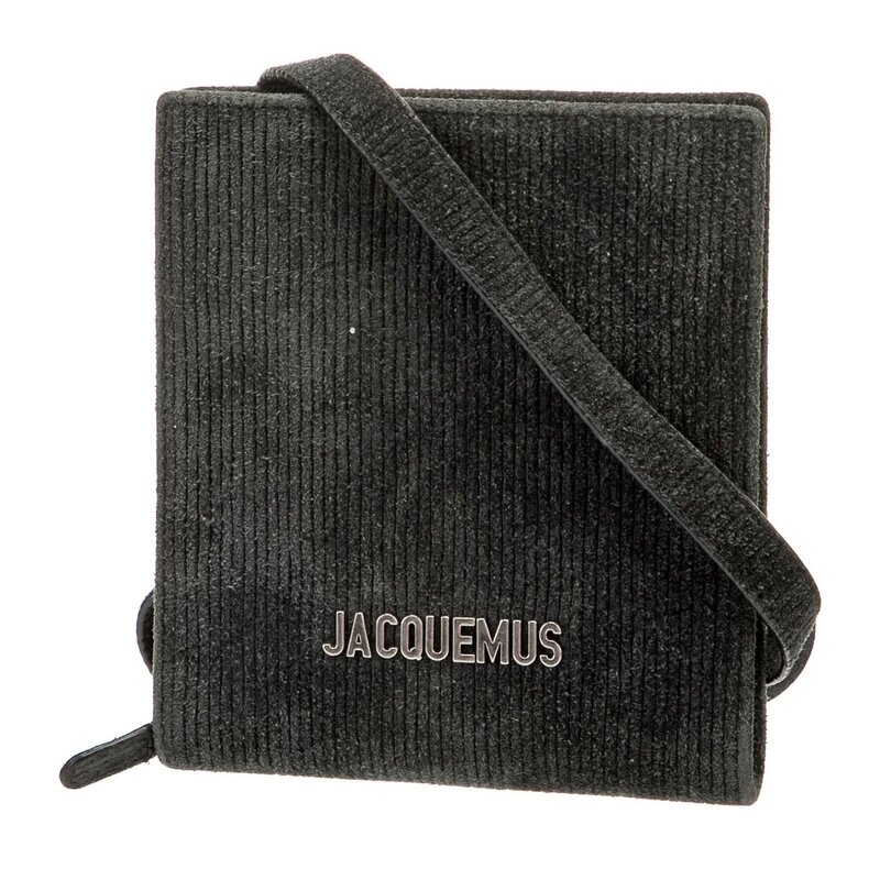 JACQUEMUS JACQUEMUS BLACK SUEDE LE GADJO MINI SHOULDER BAG