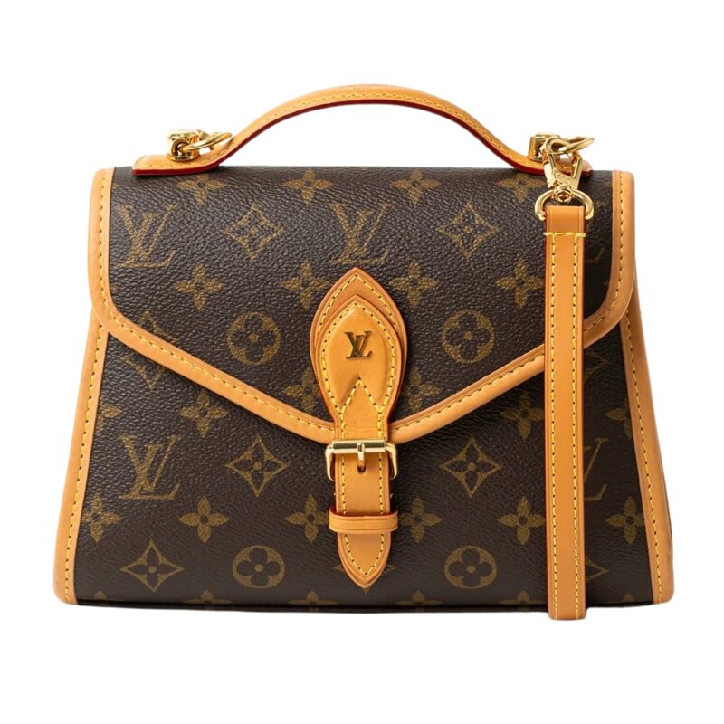 Louis Vuitton Handbag Pallas MM Monogram Canvas & Brown Leather Tote Bag  A652 | eBay