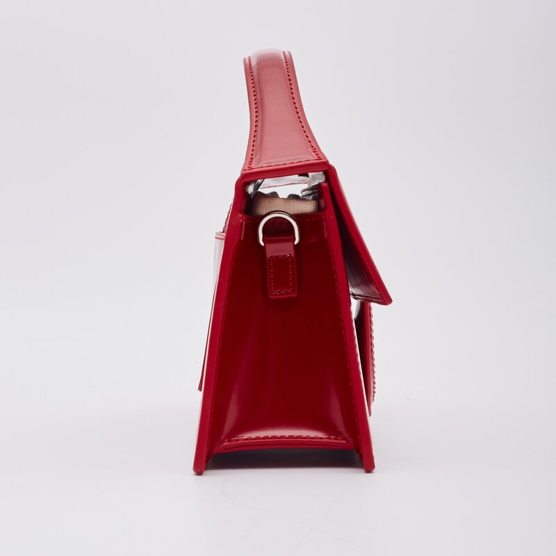 JACQUEMUS JACQUEMUS LE GRAND BAMBINO RED LEATHER SHOULDER BAG