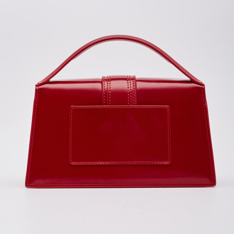 JACQUEMUS JACQUEMUS LE GRAND BAMBINO RED LEATHER SHOULDER BAG