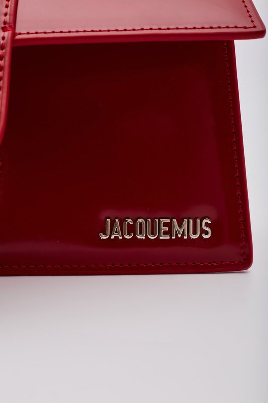 JACQUEMUS JACQUEMUS LE GRAND BAMBINO RED LEATHER SHOULDER BAG