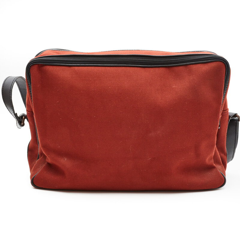 YVES SAINT LAURENT YVES SAINT LAURENT VINTAGE BURGUNDY TWEED TRIBAL MESSENGER BOOK BAG