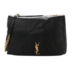 SAINT LAURENT SAINT LAURENT LAMBSKIN BLACK JAMIE 4.3 CHAIN SHOULDER BAG LARGE