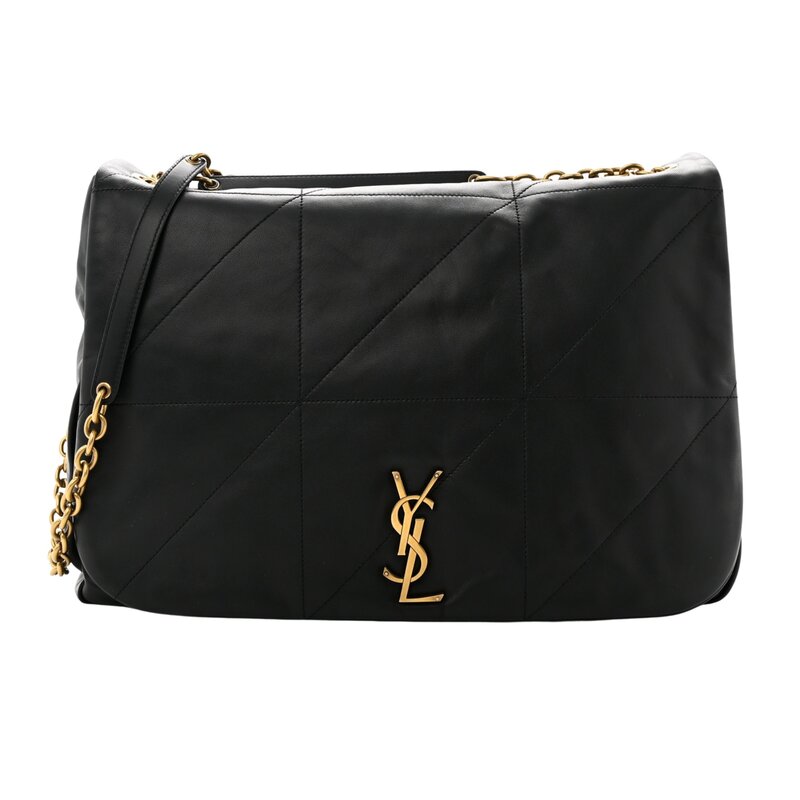 SAINT LAURENT SAINT LAURENT LAMBSKIN BLACK JAMIE 4.3 CHAIN SHOULDER BAG LARGE