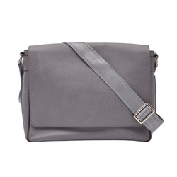 LOUIS VUITTON LOUIS VUITTON GREY TAIGA ROMAN PM MESSENGER BAG GLACIER