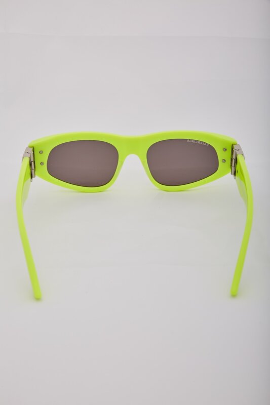 BALENCIAGA BALENCIAGA DYNASTY BB RECTANGLE ACETATE NEON YELLOW SUNGLASSES