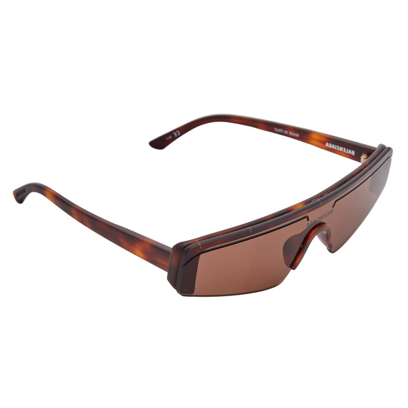 BALENCIAGA BALENCIAGA TORTOISE SKI RECTANGLE SUNGLASSES