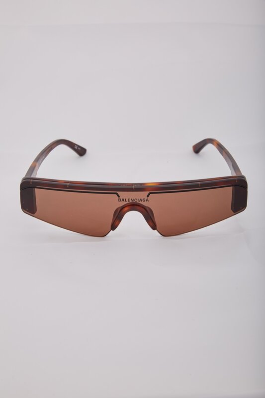 BALENCIAGA BALENCIAGA TORTOISE SKI RECTANGLE SUNGLASSES