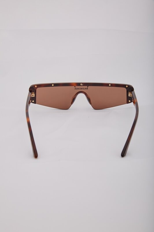 BALENCIAGA BALENCIAGA TORTOISE SKI RECTANGLE SUNGLASSES