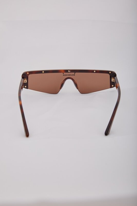BALENCIAGA BALENCIAGA TORTOISE SKI RECTANGLE SUNGLASSES