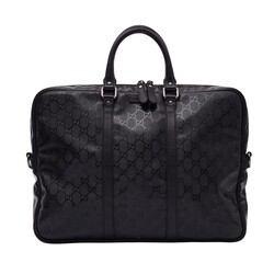 GUCCI GUCCI GG IMPRIME CANVAS BLACK BRIEFCASE LARGE