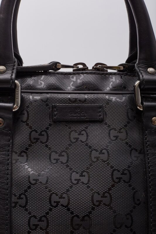 GUCCI GUCCI GG IMPRIME CANVAS BLACK BRIEFCASE LARGE