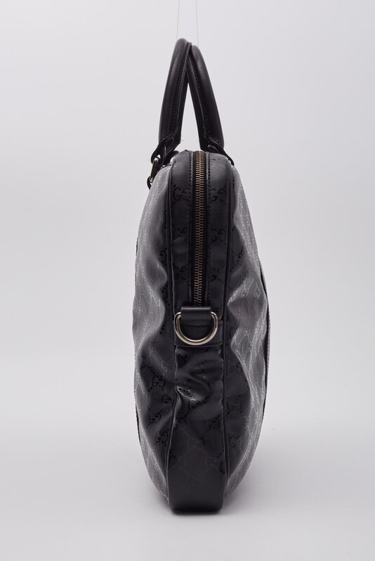 GG IMPRIME CANVAS BLACK BRIEFCASE LARGE CRTBLNCHSHP