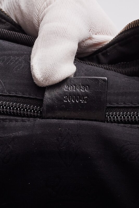 GUCCI GUCCI GG IMPRIME CANVAS BLACK BRIEFCASE LARGE