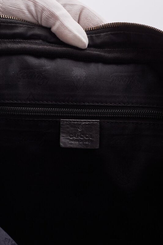 GUCCI GUCCI GG IMPRIME CANVAS BLACK BRIEFCASE LARGE