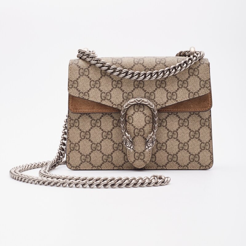 GUCCI GUCCI GG SUPREME EBONY MONOGRAM DIONYSUS MINI BAG (421970)