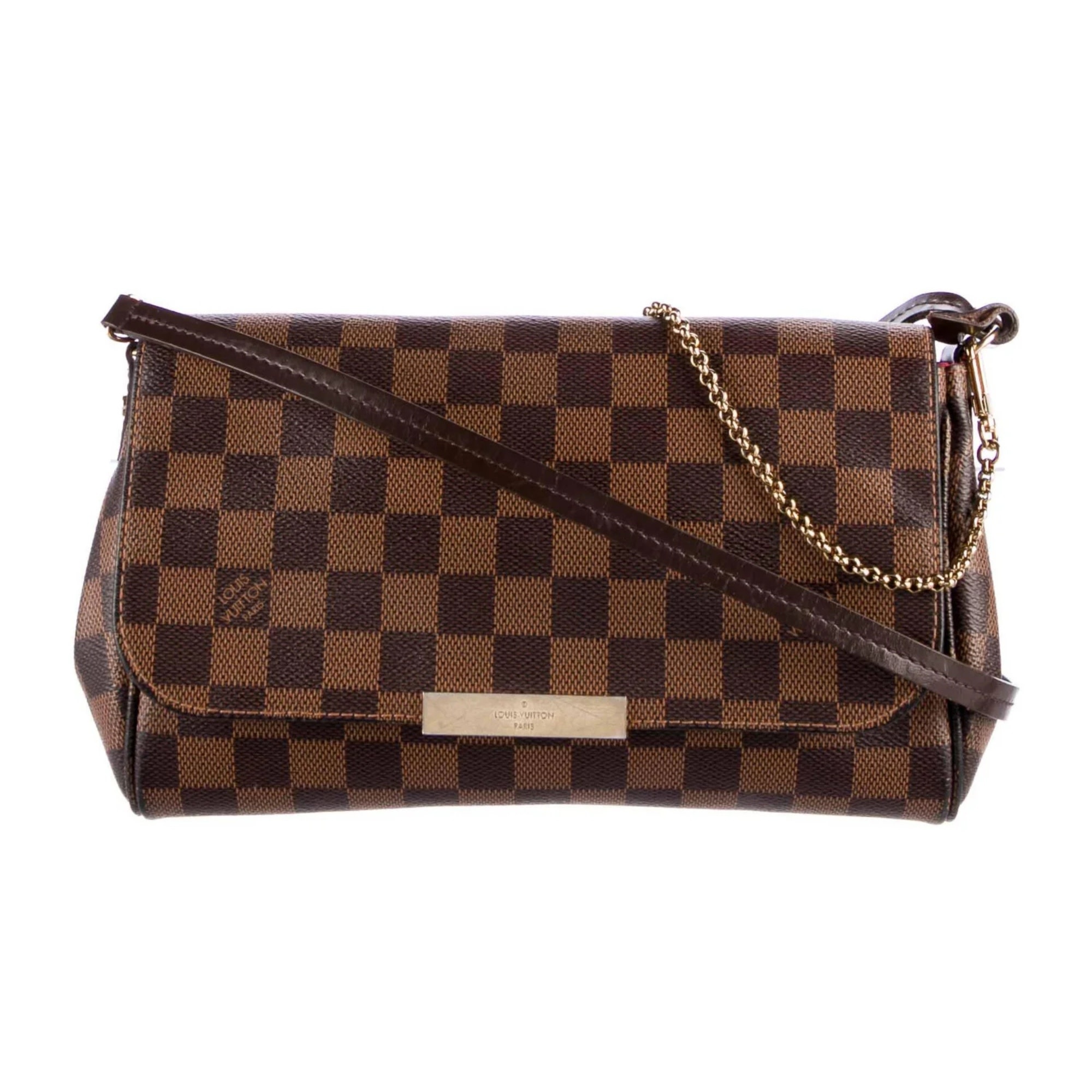 LOUIS VUITTON DAMIER EBENE FAVORITE MM SHOULDER BAG