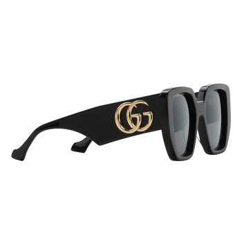 GUCCI GUCCI GG MARMONT RECTANGULAR BLACK SUNGLASSES