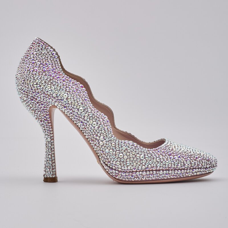 PRADA PRADA HIGH HEEL GLITTER PUMPS (EU 38.5)