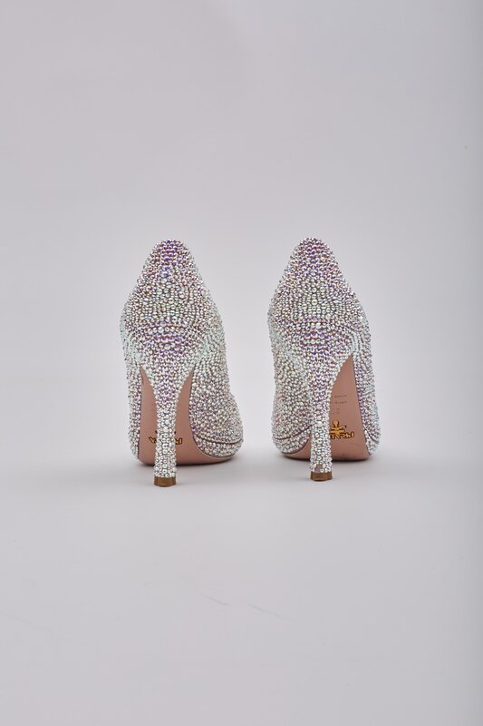 PRADA PRADA HIGH HEEL GLITTER PUMPS (EU 38.5)