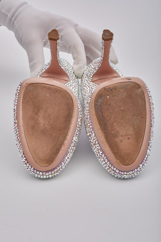 PRADA PRADA HIGH HEEL GLITTER PUMPS (EU 38.5)